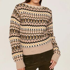 Vanessa Bruno Alpaca Wool Fair Isle Ventura Sweater